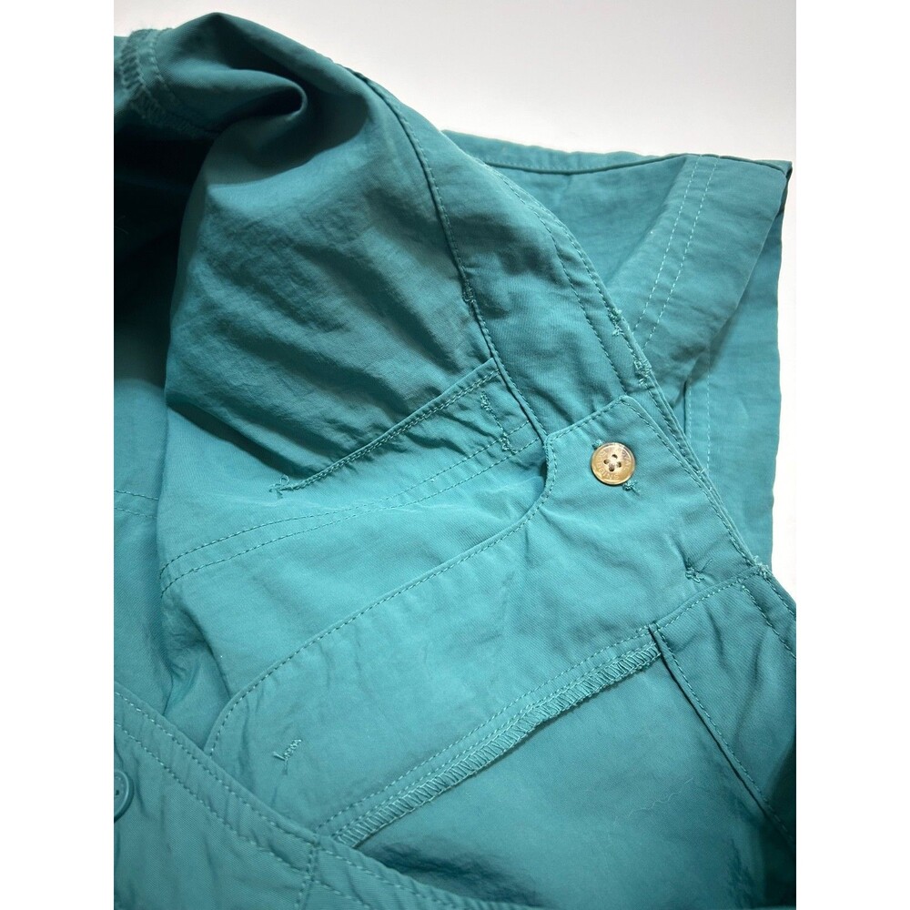 ROYAL ROBBINS Nylon Shorts Women’s Size 12 Sea Glass Teal Pockets Hiking Outdoor - Picture 5 of 10